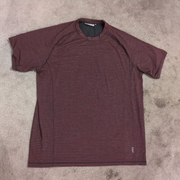 TASC Performance Shirt Mens Medium Blue Short Sleeve Stretch Bamboo Crewneck - Picture 1 of 6